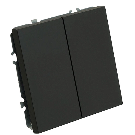 Переключатель перекрестный СП 2-м механизм (черный уголь) soft touch Эмили RSW10-5111-01 50167 в наличии по выгодной цене. Краснодар. ЮГКАБЕЛЬ.