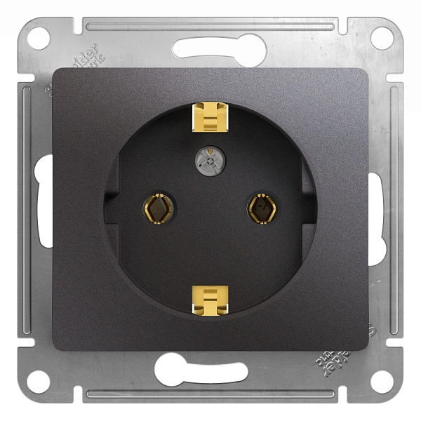 РОЗЕТКА 2P E , ГРАФИТ Glossa GSL001343 в каталоге ЮгКабель