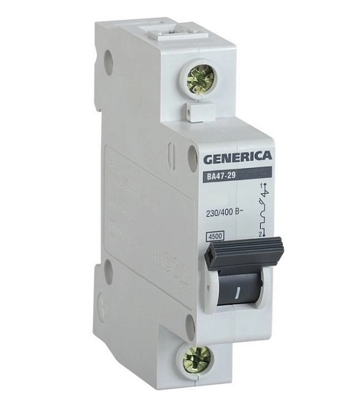 Выкл. автомат. 1Р С63А 4,5кА (ВА47-29) MVA25-1-063-C Выкл. автомат. 1Р С63А 4,5кА (ВА47-29) MVA25-1-063-C в каталоге ЮгКабель