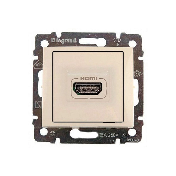 Розетка СП 1-м аудио/видео HDMI механизм (сл. кость) Valena 774185 в каталоге ЮгКабель