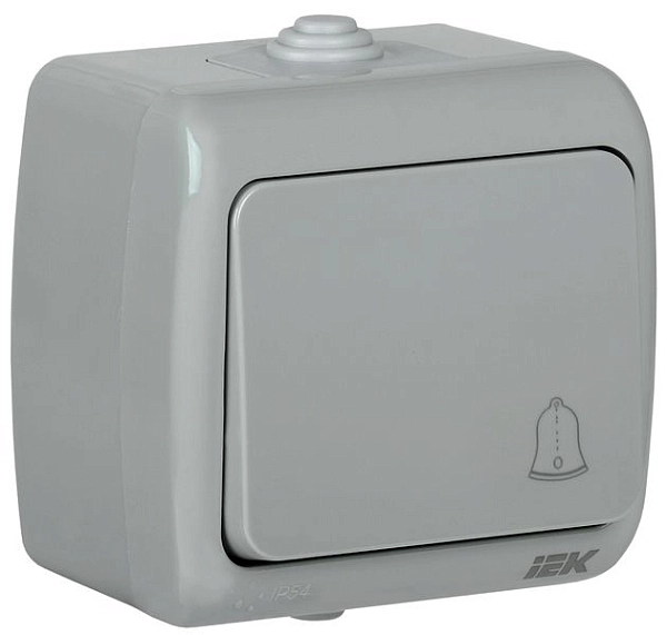 Выключатель ОП 1-м кнопочный IP54 (серый) AQUATIC EVA14-K03-10-54 в каталоге ЮгКабель