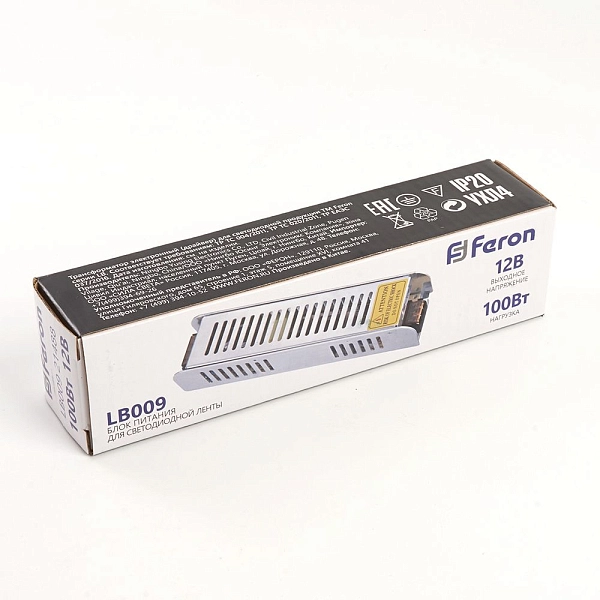 Блок питания к светодиодной ленте 220/12V 100W IP20 LB009 21488 Блок питания к светодиодной ленте 220/12V 100W IP20 LB009 21488 в каталоге ЮгКабель