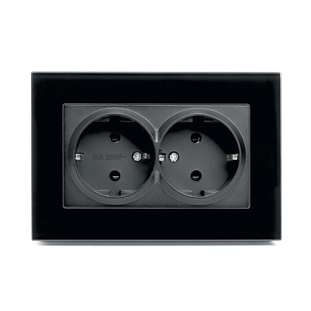 Розетка 2-местная с защитной шторкой с/з, 250В, 16А, серия Катрин, GLS16-7014-05 , черный в сборе  39516 в наличии по выгодной цене. Краснодар. ЮГКАБЕЛЬ.