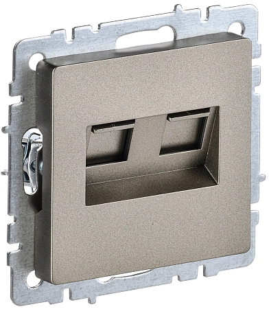 BRITE Роз. комп. 2-ая RJ45 кат.5E РК10-2-БрШ шамп. IEK BR-K20-1-K37