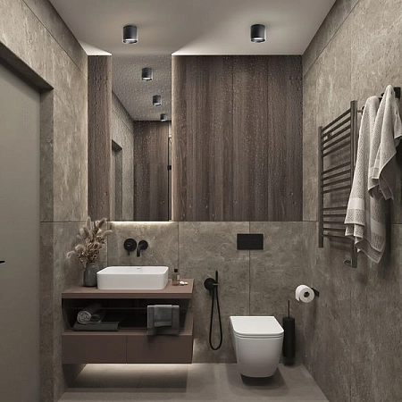 Светильник неповоротный накладной GX53 230V черный (82х75) IP44 HL363 41999 - купить по низкой цене в Краснодаре | ЮгКабель