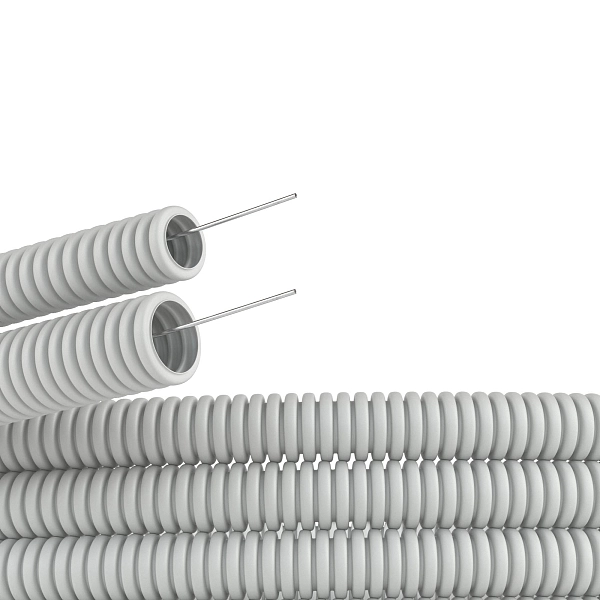 Труба ПВХ d20 мм гофр. легкая с протяжкой (25 м бухта)  9192025 в каталоге ЮгКабель