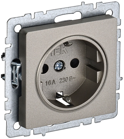 BRITE Роз. с з/к/ш 16А РС14-1-0-БрШ шамп. IEK BR-R14-16-K37