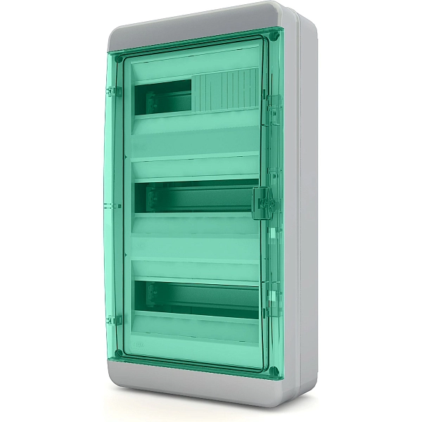 Щит настен. 36 мод. (560?290?153) IP65 прозрачная зеленая дверца BNZ 65-36-1 в каталоге ЮгКабель