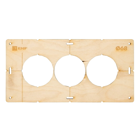 Шаблон для подрозетников c 3 отв, диам, 68 мм EKF Expert sh-d68-3 - купить по низкой цене в Краснодаре | ЮгКабель