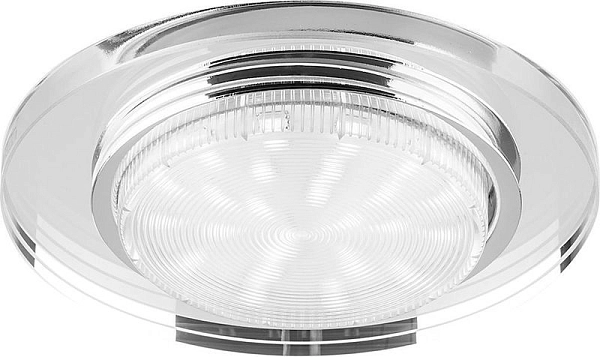 Светильник неповоротный встраиваемый GX53 220V прозрачный (d125) IP20 DL4060-2 20157 в каталоге ЮгКабель