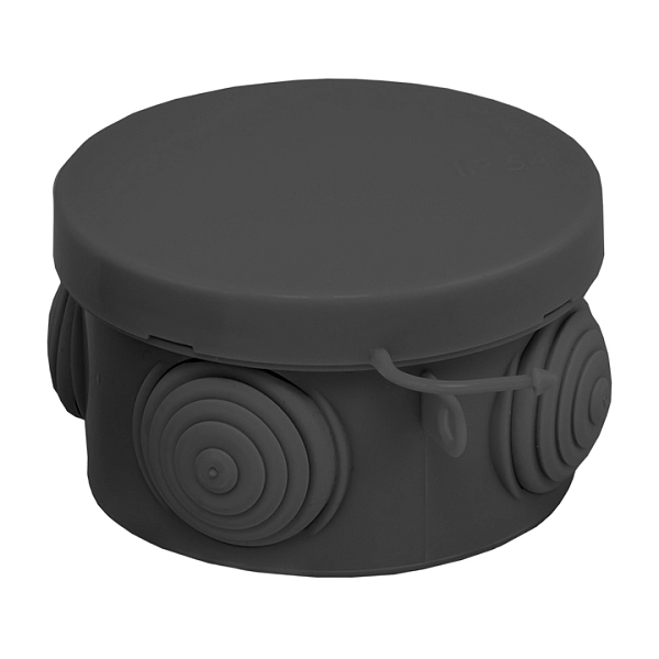 Коробка монтажная ОП 65х40 с 4 вводами IP54 (черная) plc-kmr-040-038-b в каталоге ЮгКабель