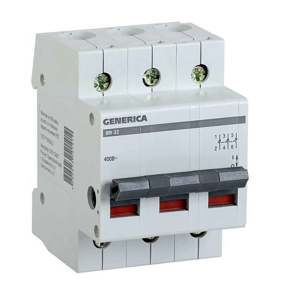 Выключатель нагрузки (мини-рубильник) 3Р 25А ВН-32 MNV15-3-025 в каталоге ЮгКабель