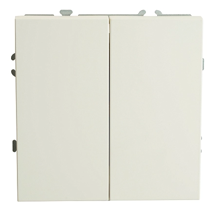 Переключатель СП 2-м механизм (белый фарфор) soft touch Эмили RSW10-5107-01 49869