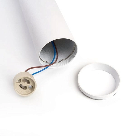 Светильник потолочный на подвесе под лампу GU10 230V IP20 белый d55 h280 ML1768 48087 - купить по низкой цене в Краснодаре | ЮгКабель