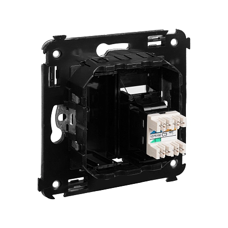 Розетка телефонная RJ-12 в стену одинарная, "Avanti", "Черный квадрат" 4402313 в наличии по выгодной цене. Краснодар. ЮГКАБЕЛЬ.