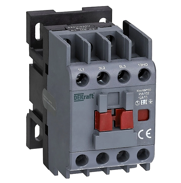 Контактор 12А 220В без реле, 1НО (КМ-102) 22002DEK в каталоге ЮгКабель