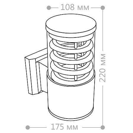 Светильник садово-парковый Feron DH0801, на стену вверх,  E27 230V, серый 06301 - купить по низкой цене в Краснодаре | ЮгКабель
