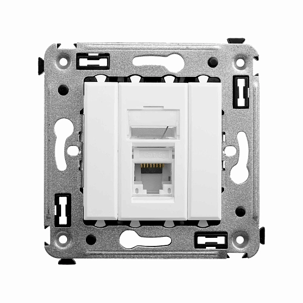 Розетка компьютерная RJ-45 в стену, кат.5e одинарная, "Avanti", "Белое облако" 4400463 в каталоге ЮгКабель