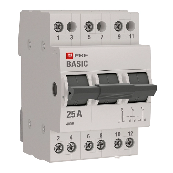 Переключатель 3P 25А  3 положения EKF Basic tps-3-25 Переключатель 3P 25А  3 положения EKF Basic tps-3-25 в каталоге ЮгКабель