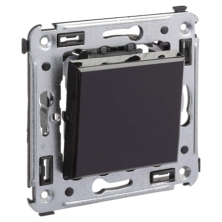 Переключатель одноклавишный в стену, "Avanti", "Черный квадрат" 4402113 в наличии по выгодной цене. Краснодар. ЮГКАБЕЛЬ.