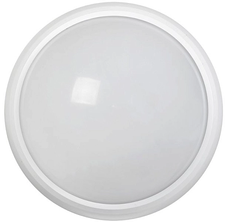 Светильник светодиодный   8W 4000К 640Лм IP65 200-230V (белый круг) с датч. акус. ДПО 5022Д d178х80 LDPO3-5022D-08-4000-K01