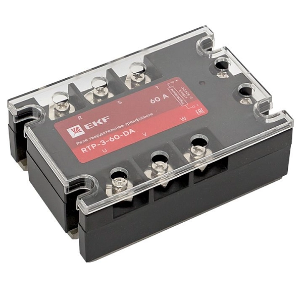 Реле твердотельное трехфазное RTP-60-DA EKF rtp-3-60-da в каталоге ЮгКабель