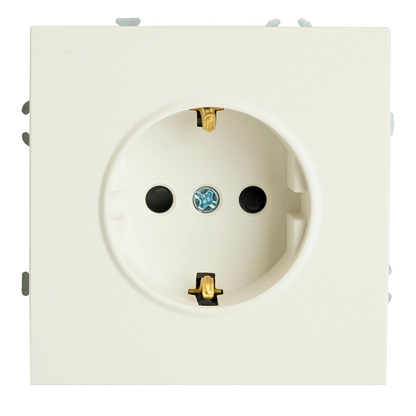 Розетка СП 1-м с з/к с шторк. механизм (белый фарфор) soft touch Эмили RST16-5110-01 49880 в каталоге ЮгКабель