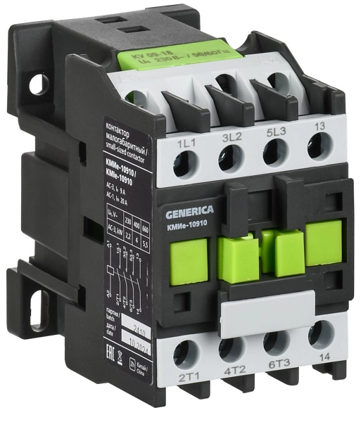 Контактор   9А 220В без реле, 1НО (КМИе-10910) KKME11-009-230-10 в каталоге ЮгКабель