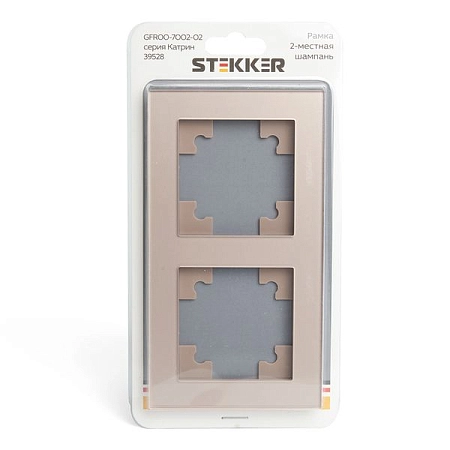Рамка горизонтальная 2-местная, стекло серия Катрин, GFR00-7002-02, шампань 39528 в наличии по выгодной цене. Краснодар. ЮГКАБЕЛЬ.