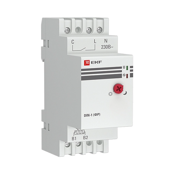 Фотореле ФР 2-100Лк 25А 3000Вт с выносным датчиком DIN-1 EKF PROxima fr-din-1-25 в каталоге ЮгКабель