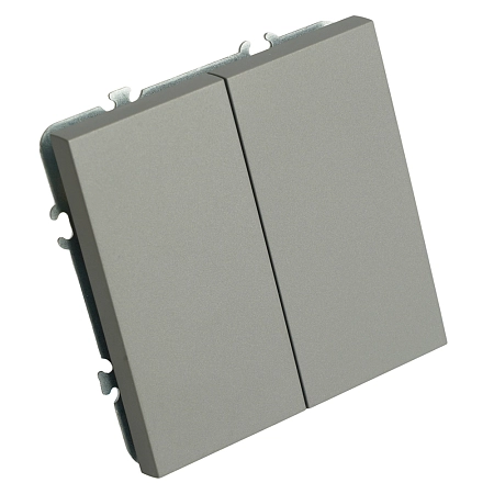 Переключатель перекрестный СП 2-м механизм (платиново-серый) soft touch Эмили RSW10-5111-10 50166 в наличии по выгодной цене. Краснодар. ЮГКАБЕЛЬ.