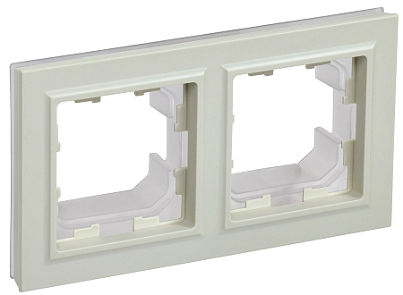 BRITE Рамка 2-мест. IP44 РУ-2-БрКр-44 беж. IEK BR-M22-44-K10