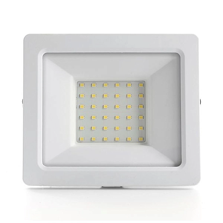 Прожектор светодиодный 50W/200-230V 6400К 4500Лм IP65 (SFL90-50) 125х110х26 белый  55073 - купить по низкой цене в Краснодаре | ЮгКабель