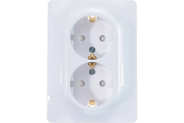 Розетка СП 2-м с з/к со шторк. в сборе (белый) Glossa GSL000126 в каталоге ЮгКабель