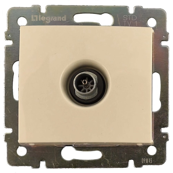 Розетка СП ТВ звезда 1,5дБ механизм (слон. кость) Valena 774329 в каталоге ЮгКабель