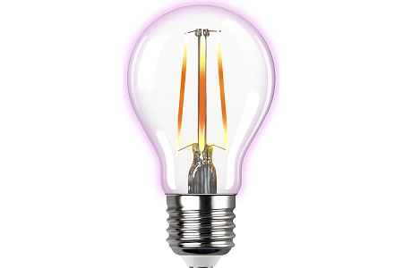 Лампа светодиод. LED  7W 575-650Нм Е27 А60 (108х60) (для растений) 32416 4