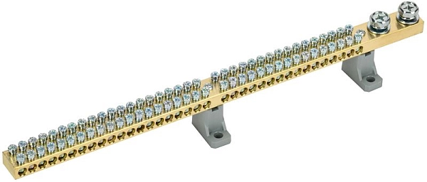 Шина N "ноль" на двух угл. изол. 200А ШНИ-10х18-72-L2-С IEK YNN30-72-C2-K03 в каталоге ЮгКабель