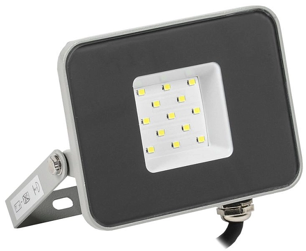 Прожектор светодиодный 10W/200-240V 6500К 900Лм IP65 (СДО07-10) 111х98х21 серый LPDO701-10-K03 Прожектор светодиодный 10W/200-240V 6500К 900Лм IP65 (СДО07-10) 111х98х21 серый LPDO701-10-K03 в каталоге ЮгКабель