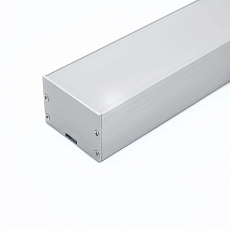 профиль для led-ленты накладной 2000х50х35 серебро (2 заглушки, экран, 4 крепежа) cab257 10368 в Краснодаре - купить по низким ценам Профиль для LED-ленты накладной 2000х50х35 серебро (2 заглушки, экран, 4 крепежа) CAB257 10368 - купить по низкой цене в Краснодаре | ЮгКабель