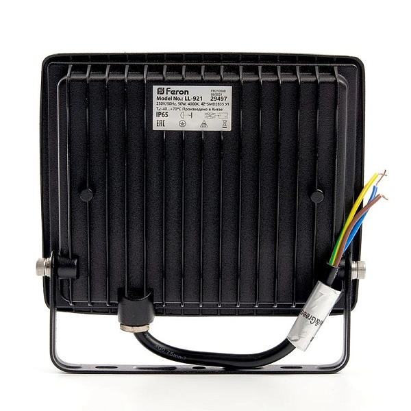 Прожектор светодиодный 50W/230V 4000К 5000Лм IP65 (LL-921) 175х137х28 черный 29497 - купить по низкой цене в Краснодаре | ЮгКабель в каталоге ЮгКабель