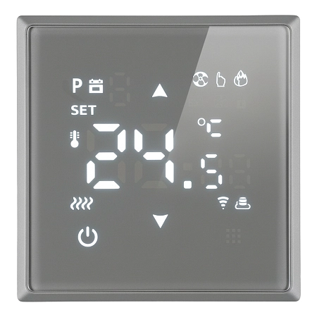 Терморегулятор сенсорный  Wi-Fi механизм 250В 3500Вт (платиново-серый) soft  Эмили RSW00-5119-10 50378