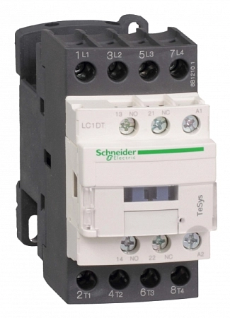 Контактор 40А 4P D (4НО), АС1 40А,НО НЗ,24В DС,ограничитель LC1DT40BD