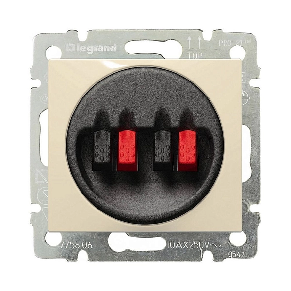 Розетка СП для динамиков 4 контакта механизм (сл. кость) Valena 774324 в каталоге ЮгКабель