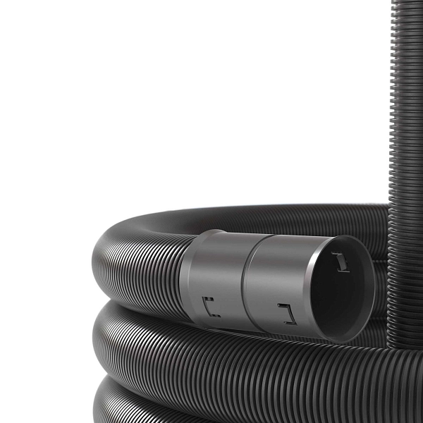 Двустенная труба ПНД гибкая для открытой прокладки д.40мм, SN23, 450Н, ПВ-0, УФ, с протяжкой, в бухт 151940 в каталоге ЮгКабель