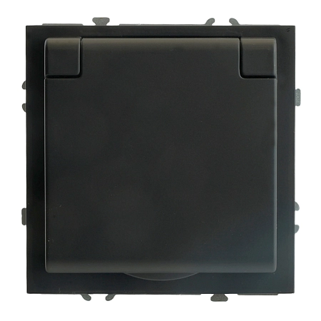 Розетка СП 1-м без з/к с крышкой с шторк. механизм IP42 (черный уголь) soft touch Эмили RST16-5113-0 49852 в наличии по выгодной цене. Краснодар. ЮГКАБЕЛЬ.