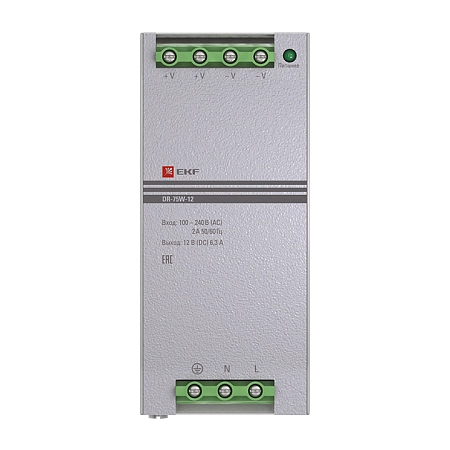 Блок питания 12В DR-75W-12 EKF PROxima dr-75w-12 - купить по низкой цене в Краснодаре | ЮгКабель