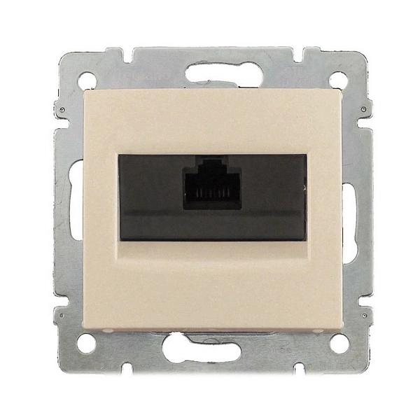 Розетка СП 1-м компьютерная RJ45 UTP механизм (сл. кость) Valena 774130 в каталоге ЮгКабель