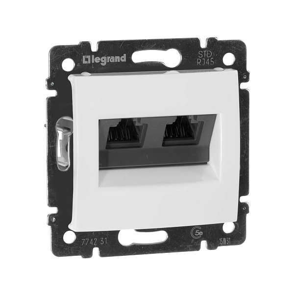 Розетка СП 2-м компьютерная RJ45 UTP механизм с захватами (белый) Valena 774231 Розетка СП 2-м компьютерная RJ45 UTP механизм с захватами (белый) Valena 774231 в каталоге ЮгКабель