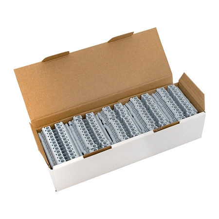 Зажим на DIN-рейку  2,5 мм2  (JXB-2.5/35) серый EKF PROxima scr-ut-2,5-g - купить по низкой цене в Краснодаре | ЮгКабель