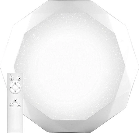 Светильник светодиодный   60W 230V 3000-6500К 5000Лм IP20 AL5200 (d450 h85) звездное небо, грани 29516